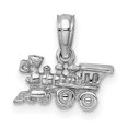 thumbnail image 3 of FJC Finejewelers 14k White Gold White 3d Miniature Train Charm, 3 of 7