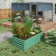 thumbnail image 2 of Outsunny Raised Garden Bed Metal Planter Box with Reinforced Rods, Light Green, 2 of 9
