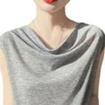 thumbnail image 5 of XFLWAM Womens Cowl Neck Tank Top Sleeveless Casual Loose Fit T Shirt Elegant Solid Color Blouse Everyday Summer Camis Vest, 5 of 6