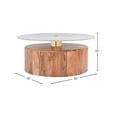 thumbnail image 3 of Meridian Furniture Stonewood Acacia Wood Coffee Table, 3 of 14