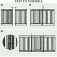 thumbnail image 4 of SPZONE 32 in H x 90 ft L Metal Garden Fence with Gate, 35 Panels + 5 Gate, Heavy-Duty Outdoor Decorative Animal Barrier for Patio & Flower Beds, Black/Silver, 4 of 5