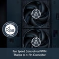 thumbnail image 3 of ARCTIC P9 PWM PST 92mm PC Case Fan 200-3000 RPM PWM Control PST Splitter 0dB Mode High Static Pressure-Black, 3 of 4