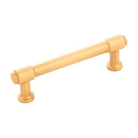 Belwith BWH077852 BGB 96 mm Center-Center Style Cabinet Pull, Brushed Gold Brass