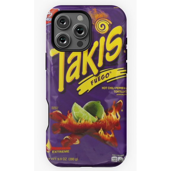 Takis Snack Packet Phone Case Compatible with iPhone 11 to 16 Pro Max