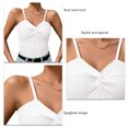 thumbnail image 3 of Camiseta sin mangas de punto para mujer, Top sin mangas con nudo torcido y tirantes finos, Top ajustado de verano, 3 of 5