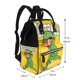 thumbnail image 2 of Disketp T-Rex Playing Football Mochila de Pañales de Gran Capacidad con Múltiples Bolsillos, Mochila de Viaje Multifuncional para Bebé, Unisex, Moderna y Resistente, 2 of 6