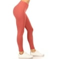 thumbnail image 4 of MOA Collection Women's Essential Full Length Leggings - Solid Color with Elastic Waistband, 4 of 6