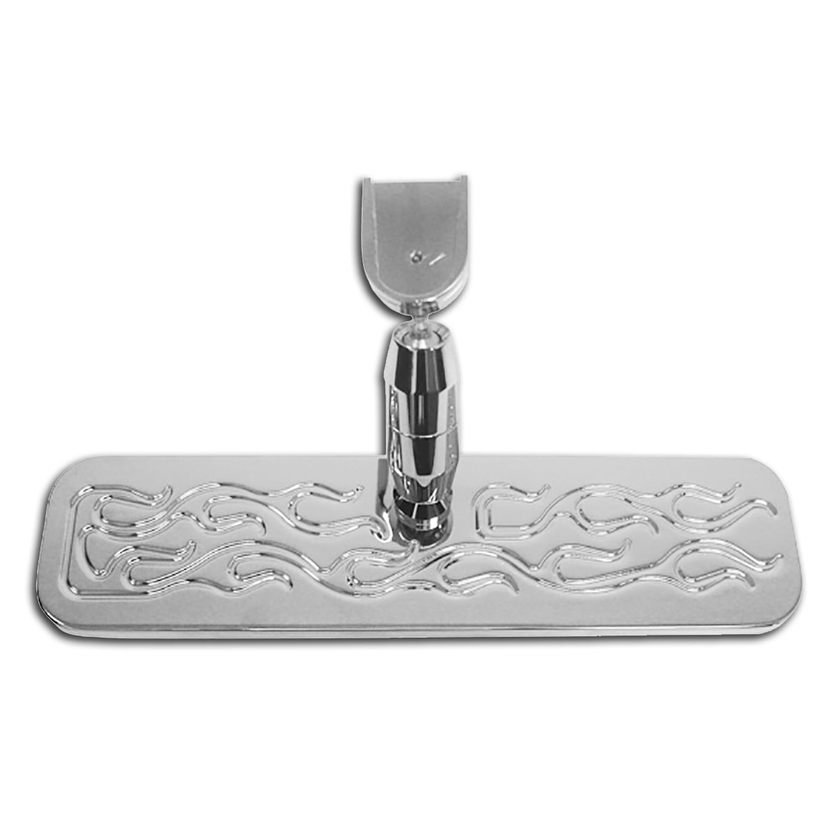 Chrome Aluminum Rear View Mirror Flamed Windshield Mount Fits Chevy