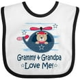 thumbnail image 3 of Inktastic Grammy and Grandpa Love Me Grandson Boys Baby Bib, 3 of 4