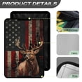 thumbnail image 4 of POLERO RV Entry Door Window Shade Sunshade Hook and Loop Fastener Camper Privacy Entrance Sun Blackout Fabric 17.3" x 26" (American Flag Deer), 4 of 7