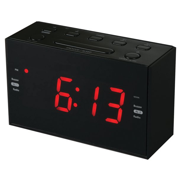 RCA RCDW10 AM/FM Weather Alert Radio With 1.2In. Red Display