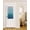 Blue, variant on Navy Blue Ombre Blackout Door Curtains for French, Glass,Front, Back, Patio Door, Teal White Gradient Modern Abstract Art Thermal Insulated Rod Pocket Window Curtain Drapes With Tiebacks 25"x40"