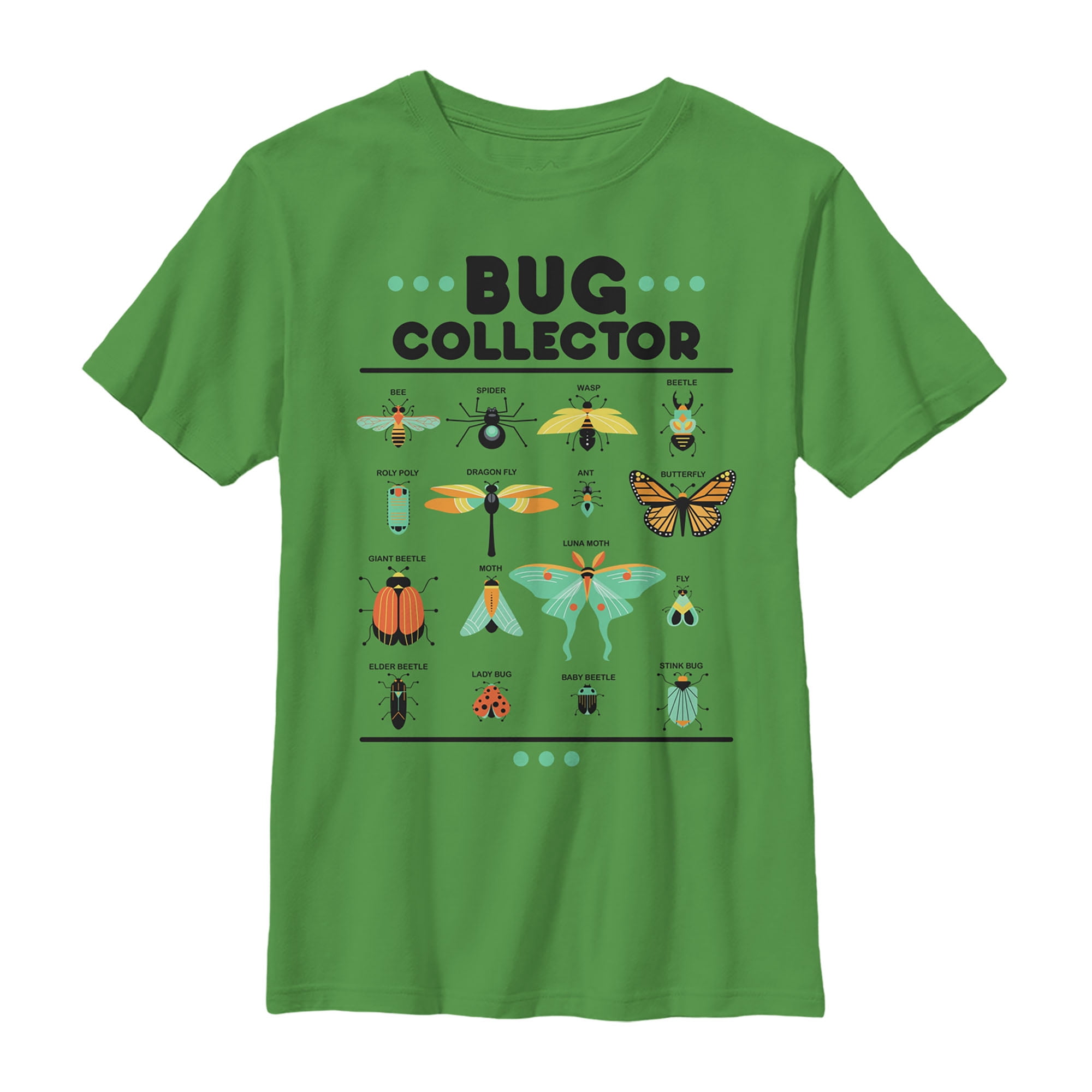 Boy's Lost Gods Bug Collector T-Shirt - Kelly Green - Large