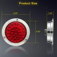 LIMICAR 4" Round LED STF9 Trailer Tail Light 2PCS 24 LED Stop Turn