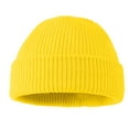 thumbnail image 2 of sweethay Sombreros para mujer Sombreros Accesorio de ropa Sombrero para adultos Cubierta para el cabello Cómodo Sombrero de punto flexible para Sombreros Amarillo brillante, 2 of 6