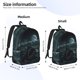 thumbnail image 2 of Balery Moonlit Night Sky Shark Mochila Clásica Impresa Básica para Viaje, Mochila Escolar Resistente al Agua, Mochila de Lona con Correas Ajustables-Medium, 2 of 5