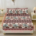 thumbnail image 2 of ZIATUBLES 3-Piece Twin XL Size Sheet Set, Soft Cooling Polyester Bedding-Breathable and Comfortable for All-Season Use, 1 Fitted Sheet and 2 Pillowcases, Aztec Cow Print, 2 of 9
