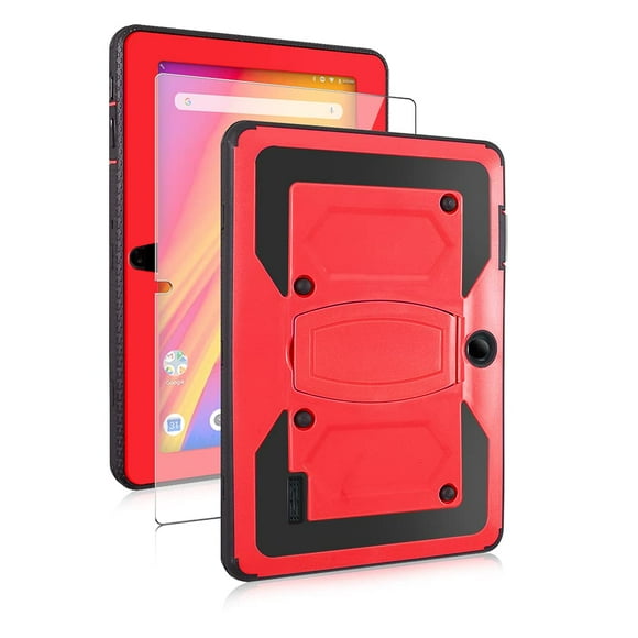 Mignova Case for Dragon Touch Max 10 Plus/Veidoo T10/T20 Tablet/Meize K105/K106/K10110 inch/Flying TECH 10 inch /Victbing 10 inch/Lectrus 10 inch/FEONAL 10 inch+Screen Protector (Red, 1 Pack)