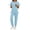 Light Blue, variant on Kezqiaxn Scrubs for Women Set V-Neck Short Sleeve Tops and Pants Matching Sets Nursing Uniform Workwear Summer Outfits