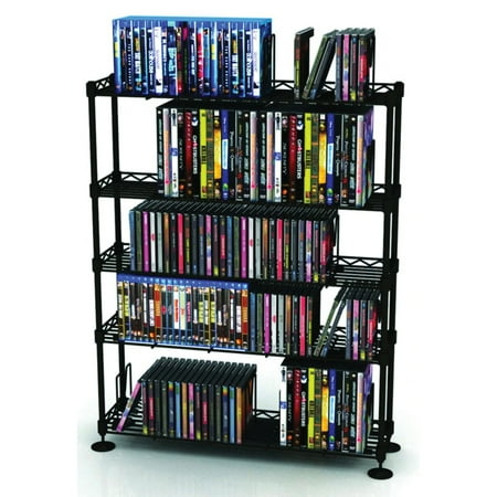 Atlantic - Maxsteel 5-Tier Multimedia Rack - Black