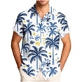 thumbnail image 2 of Cllios Hawaiian Shirts for Men Big and Tall Tropical Print Aloha Tops Relaxed Fit Cuban Collared Short Sleeve T-shirts Casual Button Down Bowling Shirts S-5XL, 2 of 6