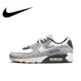 thumbnail image 2 of Zapatillas Nike AIR MAX 90 Low para hombre y mujer, de invierno, transpirables y cómodas, informales, con amortiguación ligera, color blanco y plateado, 2 of 5