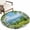 Emerald, Sky Blue, variant on Summer Island Round Area Rug 6Ft Washable Circle Rugs for Bathroom Office, Coastal Beach Mediterranean Lemon Country Non-Slip Carpet Floor Mats Indoor Outdoor Carpet Runner Aesthetic Home Decor