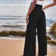 thumbnail image 5 of Pantalones Bolsillos Pantalones Básicos Estilo Casual Mujer Pantalones De Gran Tamaño Pantalones Simples Traje Diario Cgtredaw Negro T M para Mujer, 5 of 5