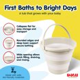 thumbnail image 5 of DOLU Foldable Baby Bath Bucket, Compact Toddler Wash Tub, Ages 6+ Months, Beige, 5 of 5