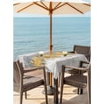 thumbnail image 3 of Outdoor Tablecloth with Umbrella Hole for Patio/Picnic/Party/Camping, Yellow Grey Abstract Waterproof Table Cloth Square Cover Washable, Gradient Geometric Graffiti Modern Art (54"x 54"), 3 of 8
