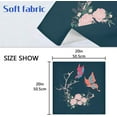 thumbnail image 7 of Coolnut Flower Butterfly Cloth Napkins Set of 6,Reusable Washable Polyester Dinner Table Napkins for Kitchen,Dining,Restaurant,Party Decoration, 7 of 7
