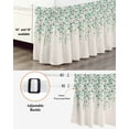 thumbnail image 3 of Flower Teal Bed Skirt Grey Cherry Blossoms Cotton Linen Background Bed Skirts Queen Size 18 Inch Drop, Wrap Around Dust Ruffle&nbsp;Bedskirt with Adjustable Elastic Belt for Queen Size Beds, 3 of 7