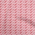 thumbnail image 1 of oneOone Cotton Silk Red Fabric Writing Font Sewing Craft Projects Fabric Prints By Yard 42 Inch Wide, 1 of 4