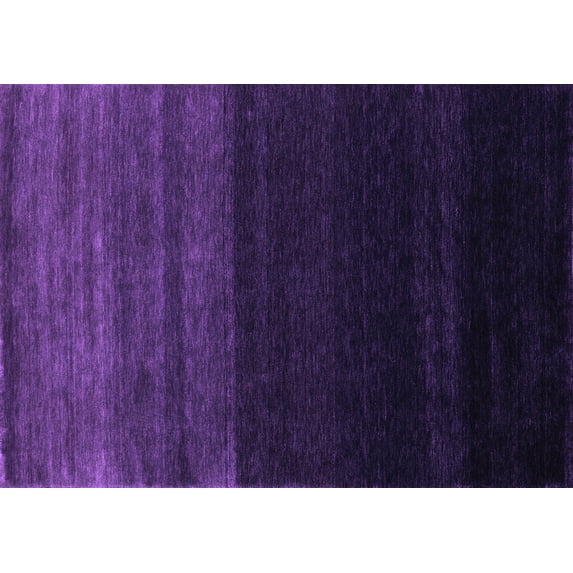 Ahgly Company Indoor Rectangle Abstract Purple Contemporary Area Rugs, 7' x 10'