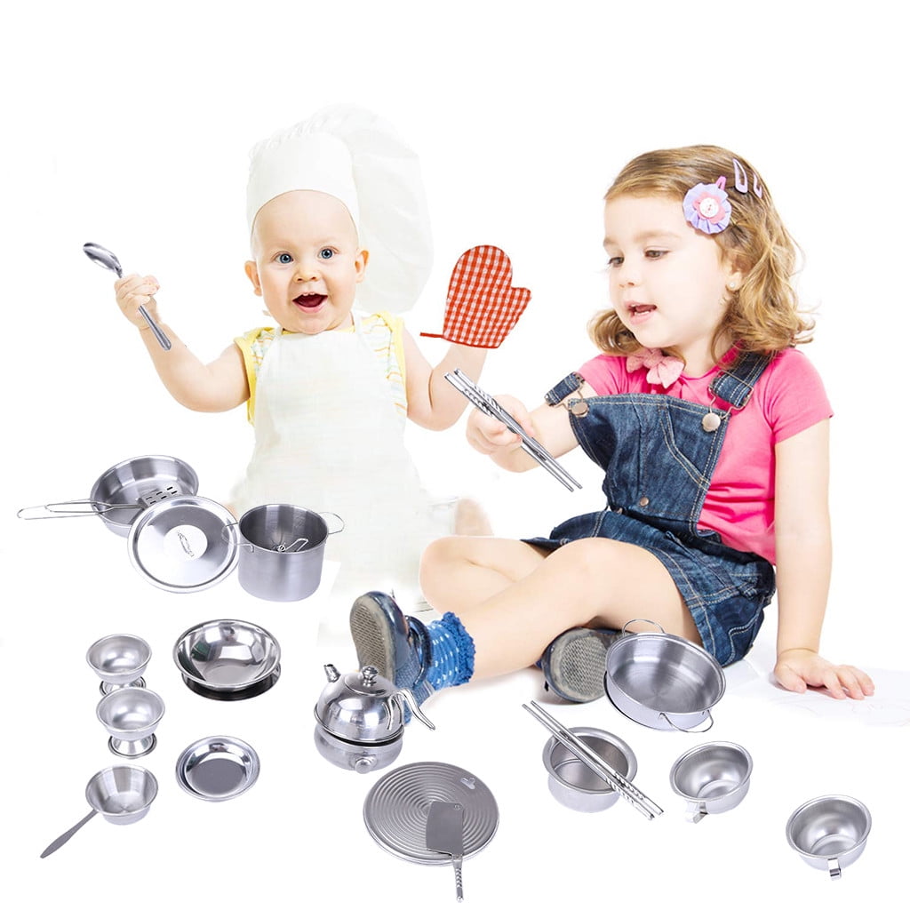 steel kitchen set for baby girl