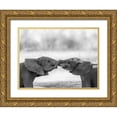 thumbnail image 1 of Marx, Jaco 14x12 Gold Ornate Wood Framed with Double Matting Museum Art Print Titled - Greetings, 1 of 4
