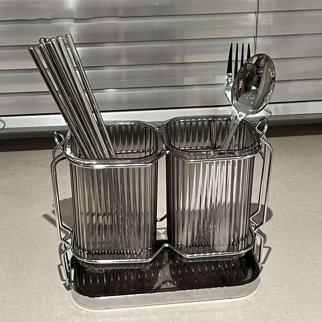 Barril de palillos chinos para excrementos, caja de almacenamiento de cucharas de cocina montada en la pared, estante de almacenamiento, canasta para palillos chinos, almacenamiento de Akmoler