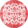 thumbnail image 1 of Ahgly Company Indoor Round Oriental Red Traditional Area Rugs, 5' Round, 1 of 4