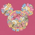 thumbnail image 2 of Women's Mickey & Friends Flowers and Butterflies Ears Racerback Tank Top Pink Heather Medium, 2 of 4