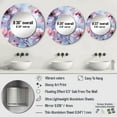 thumbnail image 4 of Designart "Purple Floral Exquisite Elegance I" Floral Rund Mirror For Wall Decor - Large Purple Round Printed Mirror -Cottage Round Living Room Mirror - 23" x 23", 4 of 6