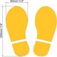 thumbnail image 2 of PATIKIL 8x3.3" Footprint Sticker, 4 Pairs PVC Shoes Floor Decal Sign for Class Decor Stair Guide, Yellow, 2 of 6
