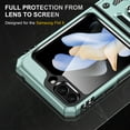 thumbnail image 6 of For Samsung Galaxy Z Flip 5 Case with Hinge Protection and 360°Rotate Ring Magnetic Kickstand, [Military Grade anti-Drop],Hard Back & Soft Edge Slim Protective Case for Galaxy Z Flip 5,Darkgreen, 6 of 9