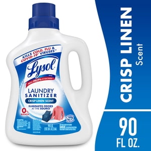 Lysol Laundry Sanitizer Liquid, Crisp Linen Scent, 90 fl oz