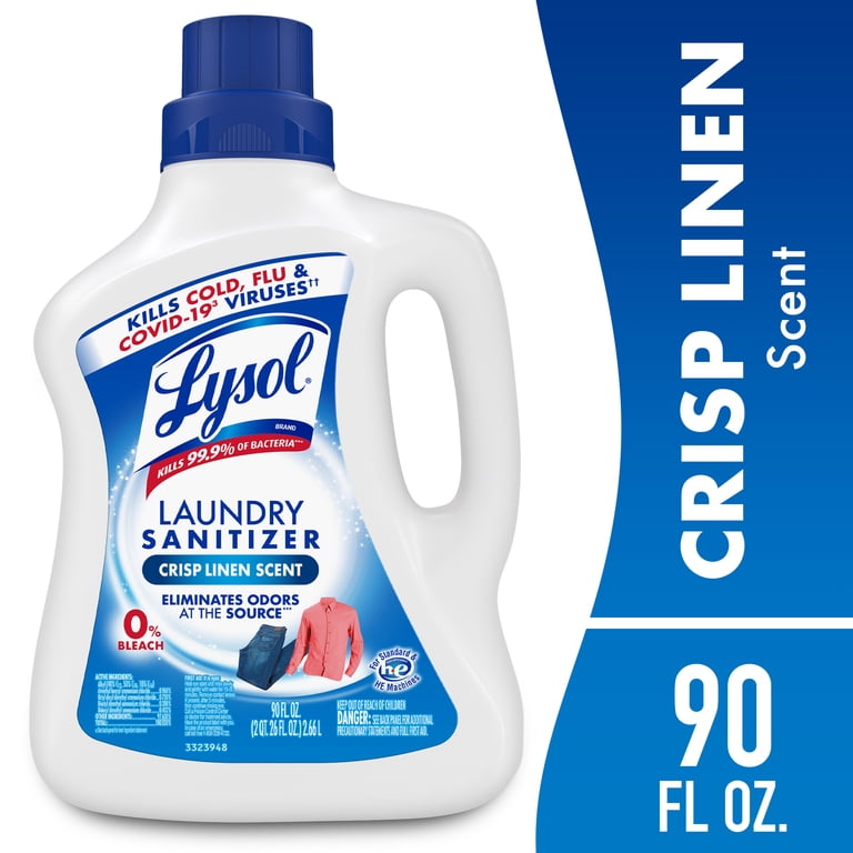 Lysol Laundry Sanitizer Liquid, Crisp Linen Scent, 90 fl oz photo 1