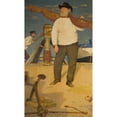 thumbnail image 3 of Joseph Edward Southall 12x18 Black Modern Framed Museum Art Print Titled - Fisherman Carrying a Sail (1907), 3 of 5