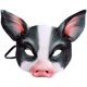 thumbnail image 1 of Máscara de animal de media cara brillar máscara de Cerdo para disfraz de Halloween, 1 of 5