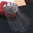 thumbnail image 7 of Delicate Men Women Classical Rivet Long Chain Punk Tassel Epaulette Shoulder Jewelry Brooch Clothing Accessories BLACK STYLE 1, 7 of 7