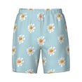 thumbnail image 4 of Lsque Mens Swim Trunks Daisies Flowers Pattern - Bathing Suit Compression Liner - Beach Swim Shorts Swimwear - (S-3XL) - Stretch Quick Dry -Large, 4 of 9