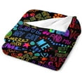 thumbnail image 6 of Blanket Pride Throw Rainbow Colorful Flannel Soft Warm Enlarged Blankets 50”x40”Thickened Fuzzy Plush for Men Women Pride Plush Throw Blanket Gift for Bed Sofa Multiple Sizes, 6 of 6