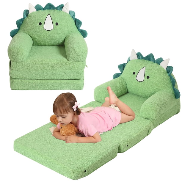 Sofá plegable para niños MOMCAYWEX Triceratops con colchón plegable